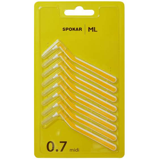 Spokar ML Medzizubné kefky L 0,7 mm midi, sada 8 kusov