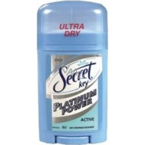 Secret Key Platinum Power Active antiperspirant dezodorant stick pre ženy 40 ml