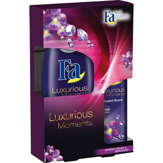 Fa Luxurious Moments sprchový gél 250 ml + dezodorant sprej 150 ml, kozmetická sada