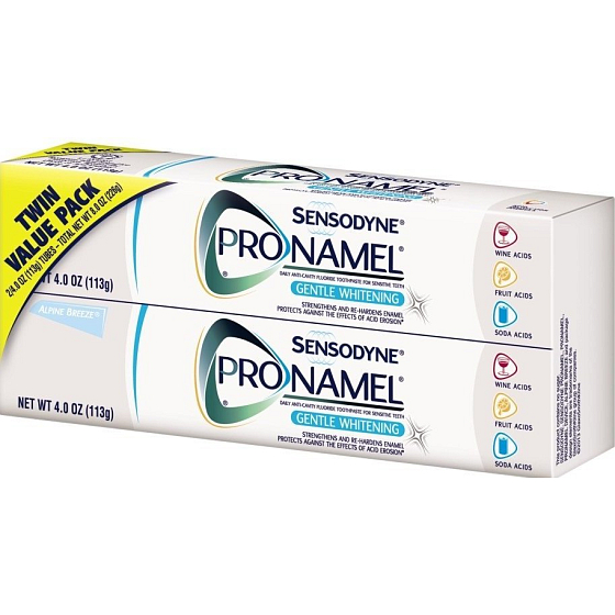 Sensodyne Pronamel Whitening zubná pasta s šetrne bieliacim účinkom 2 x 75 ml, duopack