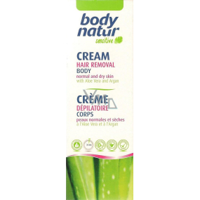 Body Natur Sensitive Aloe Vera a arganový olej depilačný telový krém na celé telo 100 ml