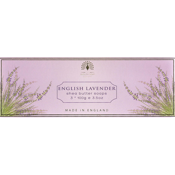 English Soap Anglická Levanduľa prírodné parfumované mydlo s bambuckým maslom 3 x 100 g