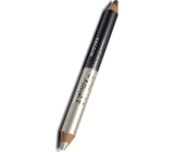 Princessa Davis Eye Double Colour očné tiene v ceruzke + strúhadlo 012 sivá a biela 6 g
