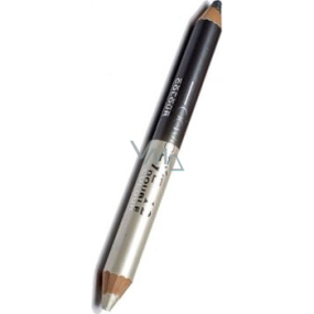 Princessa Davis Eye Double Colour očné tiene v ceruzke + strúhadlo 012 sivá a biela 6 g