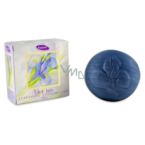 Kappus Blue Iris - Modrý kosatec luxusné mydlo s osviežujúcou vôňou pre suchú pokožku 125 g