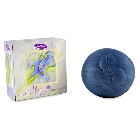 Kappus Blue Iris - Modrý kosatec luxusné mydlo s osviežujúcou vôňou pre suchú pokožku 125 g