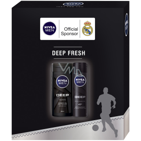 Nivea Men Deep antiperspirant sprej 150 ml + Men Deep sprchový gél 250 ml, kozmetická sada