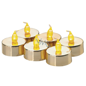 Emos Sviečky LED svietiaci jantárovej, 3,8 cm, 6 kusov zlaté