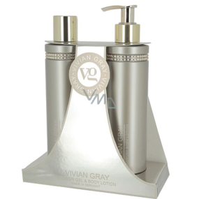 Vivian Gray Crystal Brown telové mlieko 250 ml + sprchový gél 250 ml, kozmetická sada