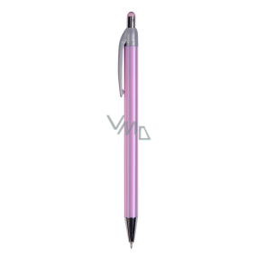 Spoko Stripes guľôčkové pero Needle Tip ružové, modrá náplň 0,3 mm