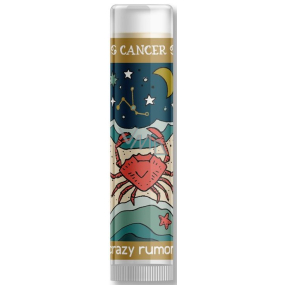 Crazy Rumors Zodiac Rak balzam na pery s príchuťou manga, citrónu a lesného ovocia 4,4 ml