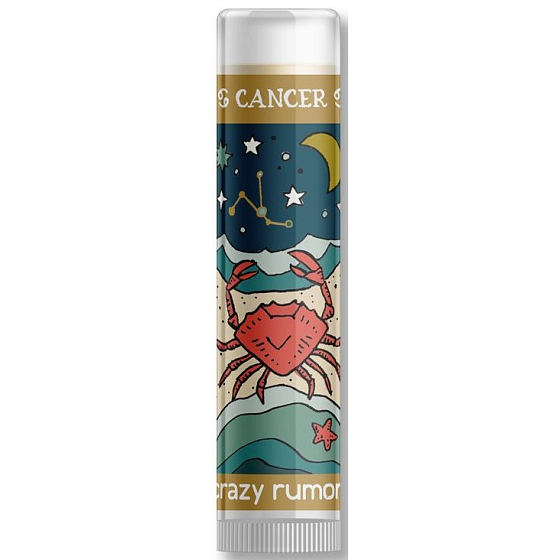 Crazy Rumors Zodiac Rak balzam na pery s príchuťou manga, citrónu a lesného ovocia 4,4 ml