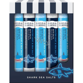 Baylis & Harding Shark soľ do kúpeľa 5 x 65 g, kozmetická sada pre deti
