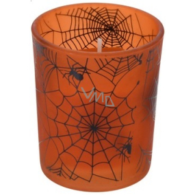 Emóciám Halloween vonná sviečka v skle oranžová 70 mm