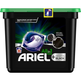 Ariel All in1 Pods Revitablack gélové kapsule pre čierne a tmavé prádlo 20 kusov
