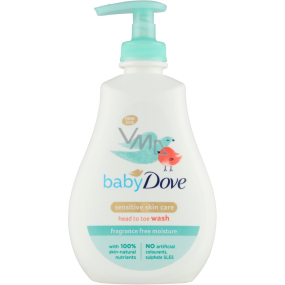 Dove Baby Moisture Moisturizing Body and Hair Wash 400 ml bez vône