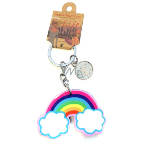 Albi Prívesok na kľúče Life Rainbow s mrakom 1 kus