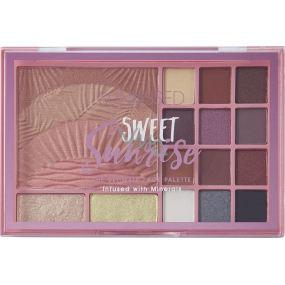 Sunkissed Sweet Sunrise Ultimate Face Palette paleta očných tieňov 12 x 0,95 g + rozjasňovač 2 x 1,75 g + rúž 17,5 g