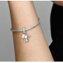 Šarm Sterling Silver 925 Plyšový medvedík 3v1, náramok prívesok Rodina