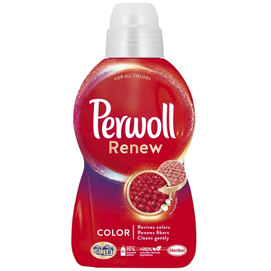 Perwoll Renew Color prací gél na farebné oblečenie, ochrana pred stratou tvaru a zachovanie intenzity farieb 18 dávok 0,99 l