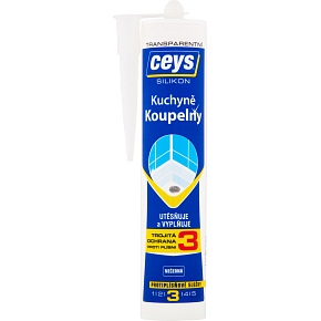 Ceys Kúpeľne a kuchyne silikon, transparentný, 280 ml