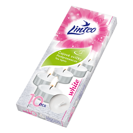 Linteo Čajová sviečka v plechu 10 kusov