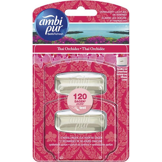 Ambi Pur Non Stop Fresh Thai Orchid osviežovač vzduchu náplň 2 x 5,5 ml