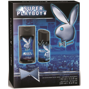Playboy Super playboy for Him dezodorant sprej 150 ml + sprchový gél 250 ml, darčeková sada