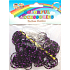 Loom Bands gumičky na pletení náramků Černé s fialovými proužky 200 kusů
