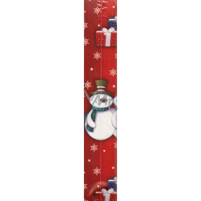 Ditipo Darčekový baliaci papier 70 x 200 cm Vianočný červený Snehuliaci