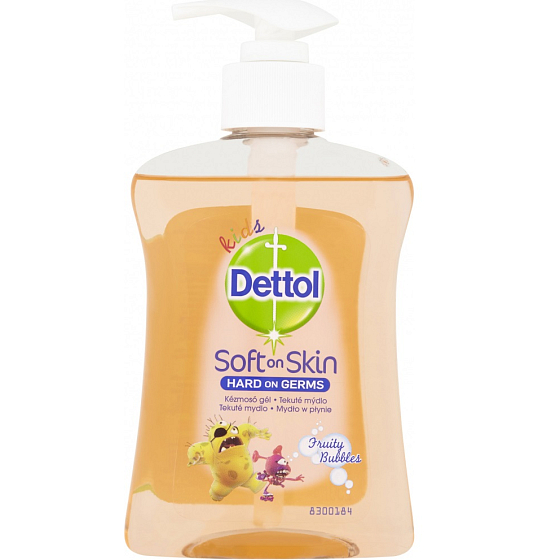 Dettol Kids Ovocné bubliny tekuté mydlo dávkovač 250 ml