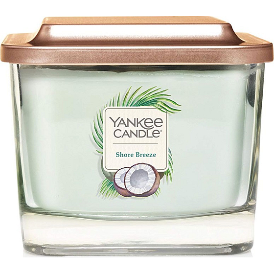Yankee Candle Shore Breeze - Morský vánok sójová vonná sviečka Elevation stredné sklo 3 knôty 347 g