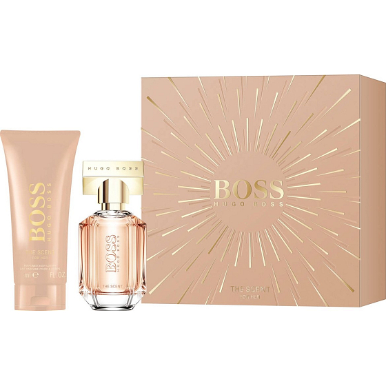 Hugo Boss Boss The Scent toaletná voda pre ženy 100 ml + telové mlieko 200 ml, darčeková sada