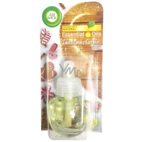 Air Wick Essential Oils Christmas Cookie - Sladké pečivo elektrický osviežovač náhradná náplň 19 ml