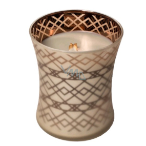 Woodwick Fireside - Oheň v krbe vonná sviečka s dreveným knôtom a viečkom sklo stredné 275 g Autumn limited 2019