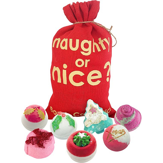 Bomb Cosmetics Pre hodné či neposlušné - Naughty or Nice mix balistika 7 x 160 g, kozmetická sada