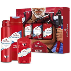 Old Spice White Water Alpinist antiperspirant dezodorant stick 50 ml + dezodorant sprej 150 ml + 2v1 sprchový gél na telo a vlasy 250 ml, kozmetická sada pre mužov