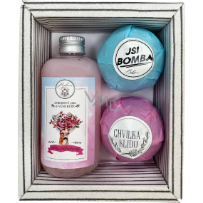 Bohemia Gifts Boho sprchový gél 250 ml + šumivá guľa do kúpeľa 2 x 100 g, kozmetická sada pre ženy