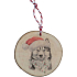 Bohemia Gifts Ručne vyrobená drevená vianočná ozdoba Husky 6 cm