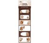Nekupto Vianočné darčekové samolepky Gingerbread 6 kusov
