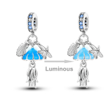 Charm Striebro 925 Luminozné - More - Medúza, hviezdica, mušľa, 3v1 prívesok na náramok more