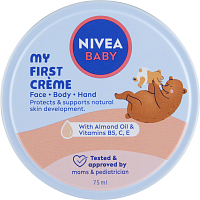 Nivea Baby krém na tvár, telo a ruky 75, ml