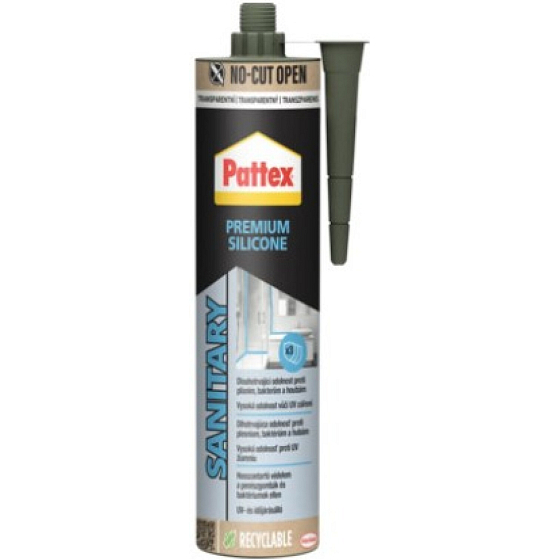 PATTEX Sanitárny silikón Premium, transparentný, 280 ml