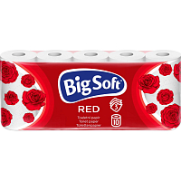 Big Soft Red 3vrstvový toaletný papier, 10 rolí, 17,6 m rola