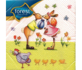 Forest Veľkonočné obrúsky Zajačie bozk 33 x 33 cm 1 vrstvové 20 kusov