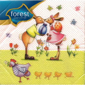 Forest Veľkonočné obrúsky Zajačie bozk 33 x 33 cm 1 vrstvové 20 kusov