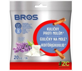 Bros Guľôčky proti šatovým moliam s vôňou levandule 20 kusov