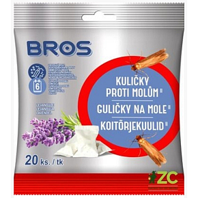 Bros Guľôčky proti šatovým moliam s vôňou levandule 20 kusov