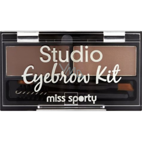 Miss Sporty Studio Eyebrow Kit set na obočie 001 Medium Brown 2,4 g