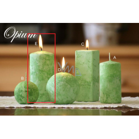 Lima Mramor Opium vonná sviečka zelená valec 60 x 120 mm 1 kus